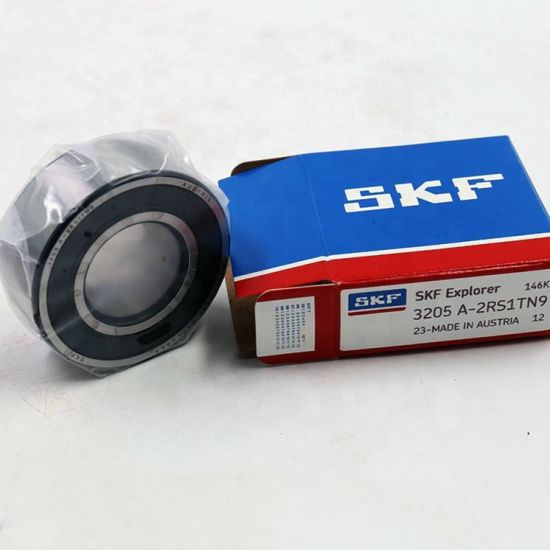 SKF نايلون قفص تحمل صف مزدوج الزاوي الاتصال الكرة تحمل 3205 A-2RS1TN9 / MT33